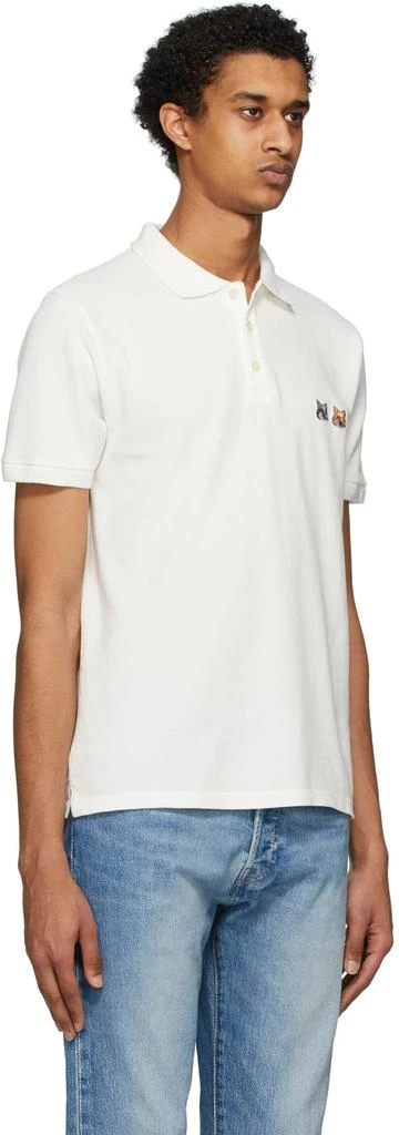 商品Maison Kitsune|White Double Fox Head Polo,价格¥841,第2张图片详细描述