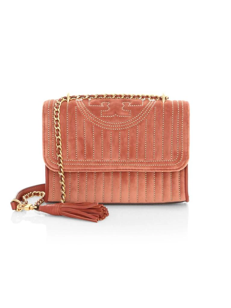 商品Tory Burch|Fleming Mini Studded Velvet Shoulder Bag,价格¥2241,第1张图片