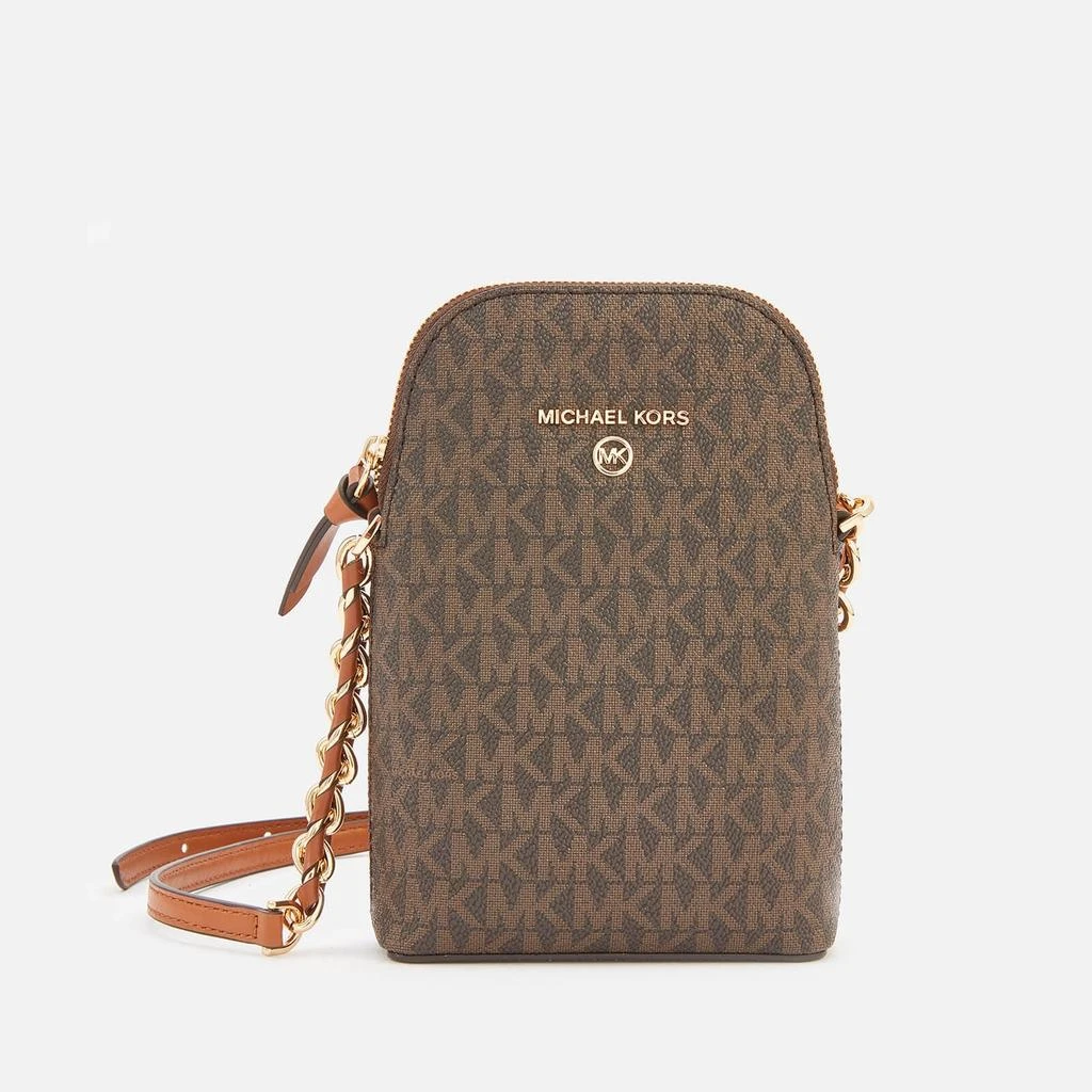 商品Michael Kors|MICHAEL Michael Kors Women's Jet Set Charm Phone Cross Body Bag - Brown,价格¥1536,第1张图片