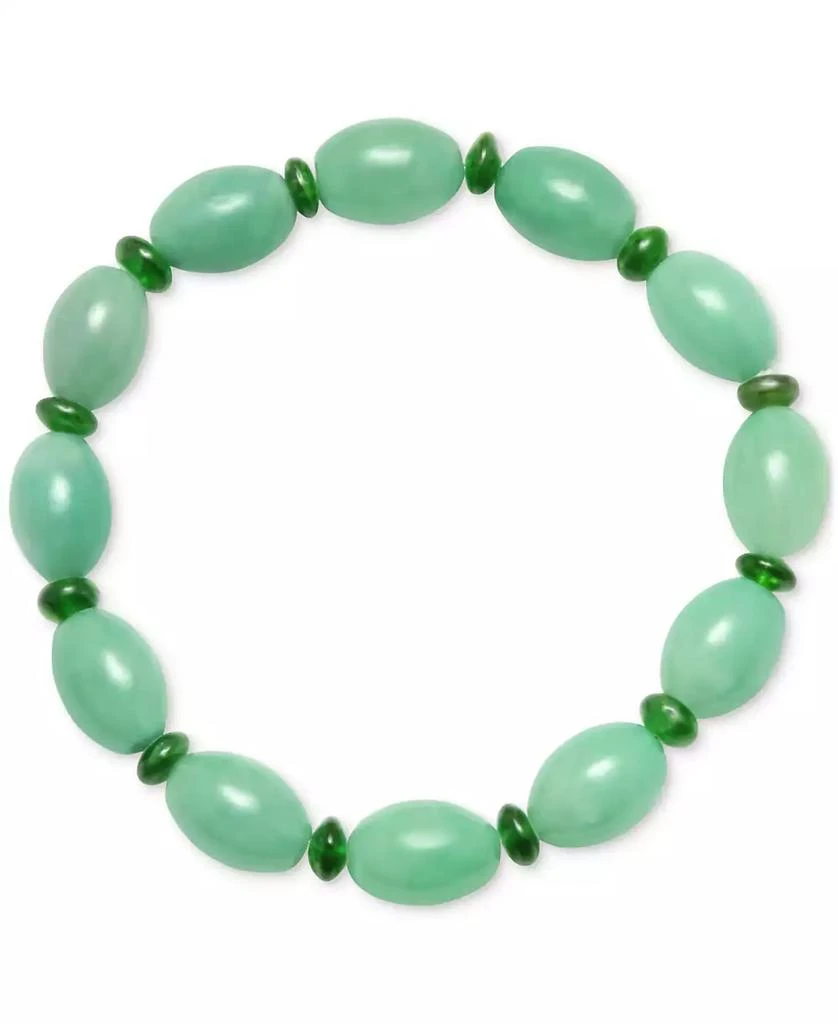 商品Macy's|Jade & Chrome Diopside (2-7/8 ct. t.w.) Stretch Bracelet,价格¥748,第1张图片