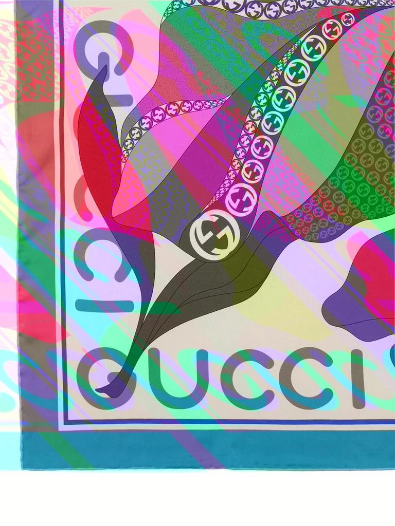 商品Gucci|Gucci Maxi Flower Print Silk Scarf,价格¥3737,第2张图片详细描述