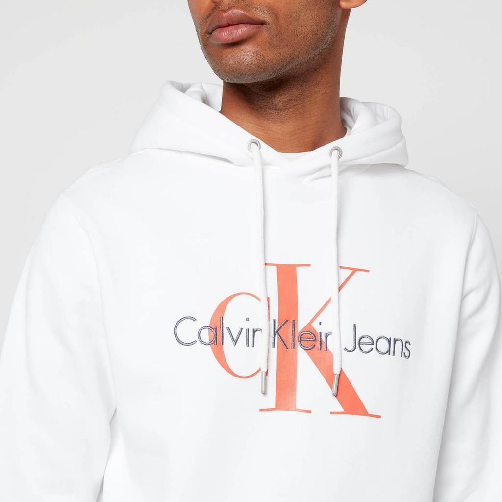 商品Calvin Klein|Calvin Klein Jeans Men's Monogram Hoodie - Bright White,价格¥377,第6张图片详细描述