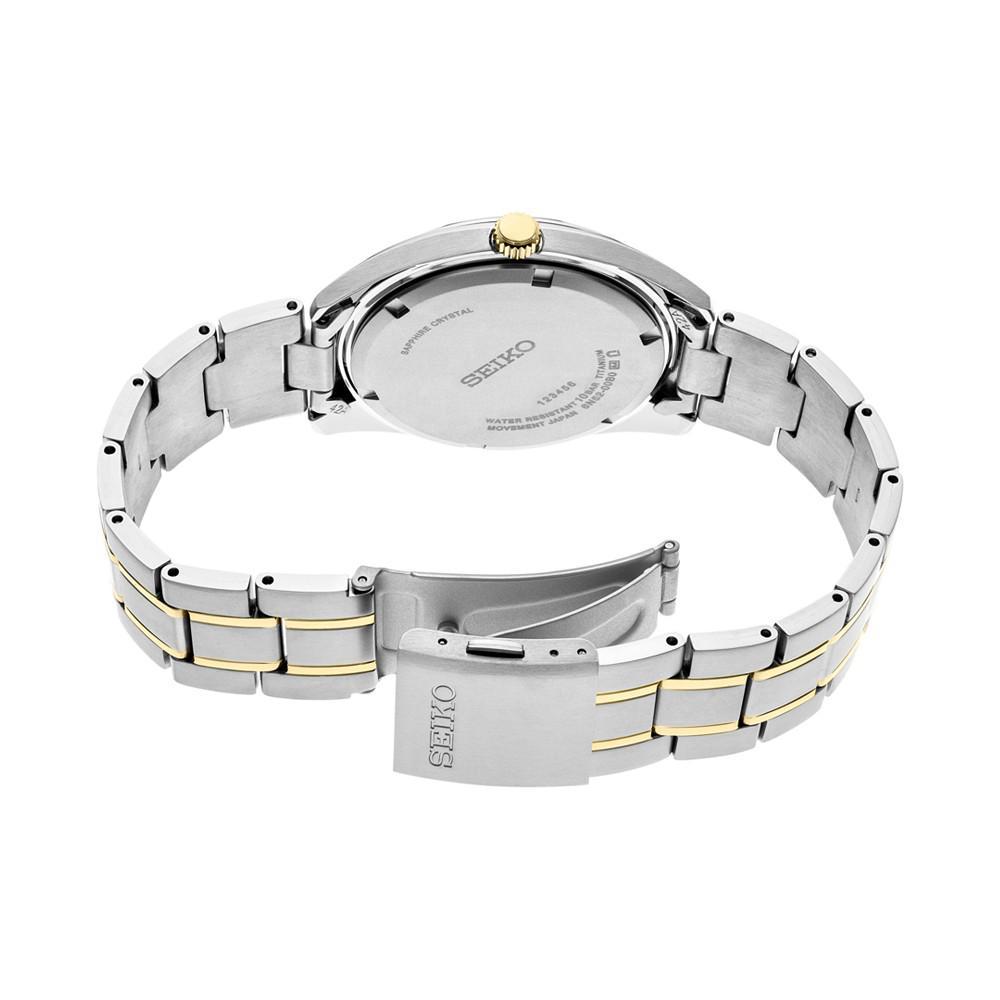 商品Seiko|Men's Essential Two-Tone Titanium Bracelet Watch 40mm,价格¥2768,第5张图片详细描述