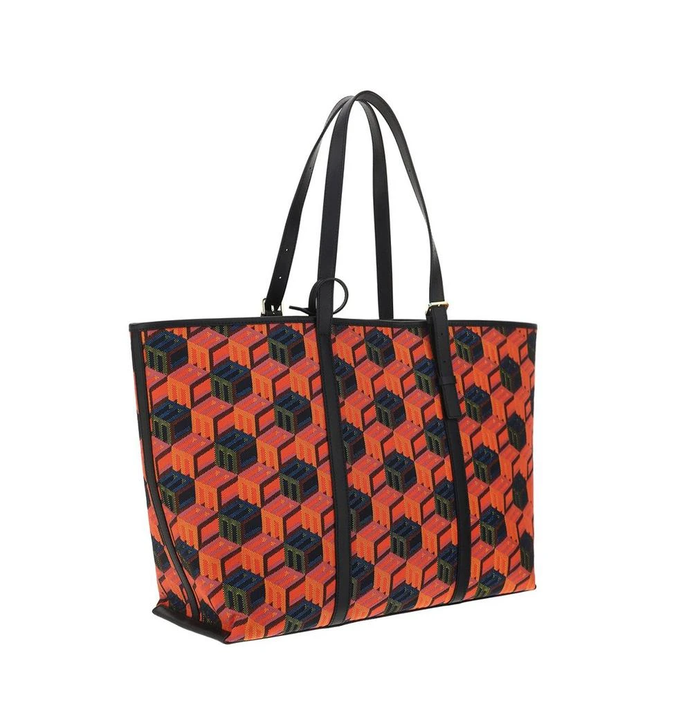 商品MCM|MCM Cubic Monogram Jacquard Tote Bag,价格¥3402,第3张图片详细描述