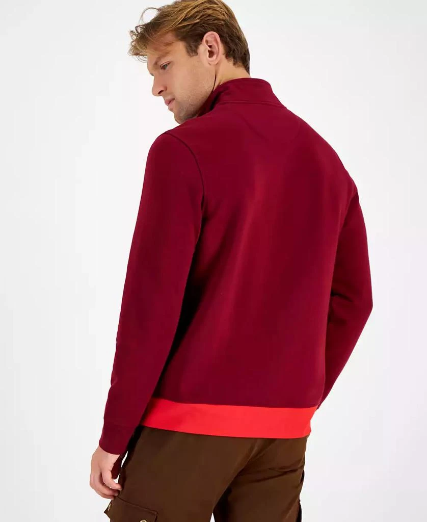 商品Club Room|Men's Colorblocked Quarter-Zip Fleece Sweater, Created for Macy's,价格¥103,第2张图片详细描述