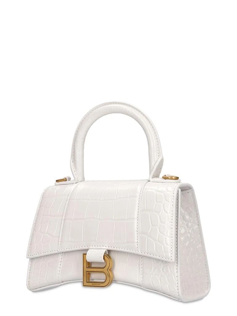商品Balenciaga|Xs Hourglass Croc Embossed Leather Bag,价格¥21466,第2张图片详细描述