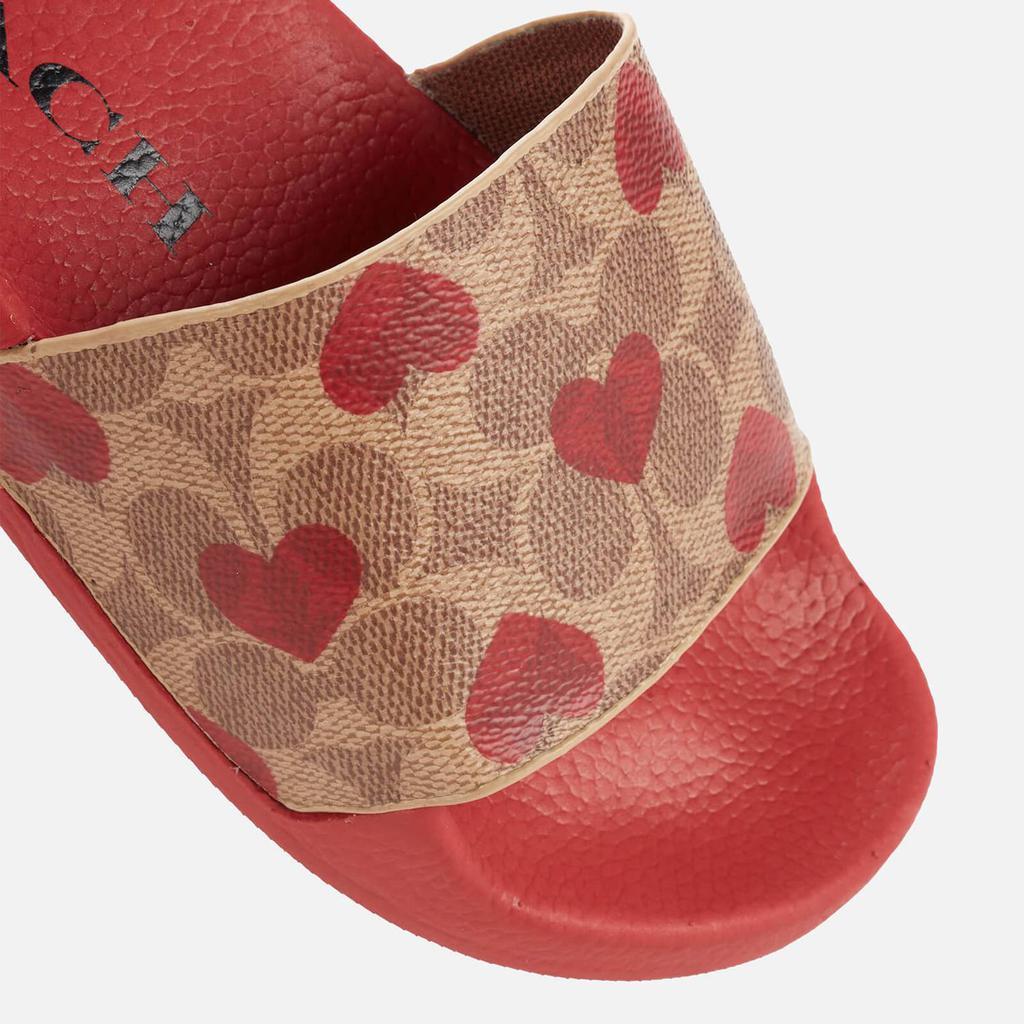 商品Coach|Coach Women's Udele Slide Sandals - Electric Red,价格¥708,第6张图片详细描述