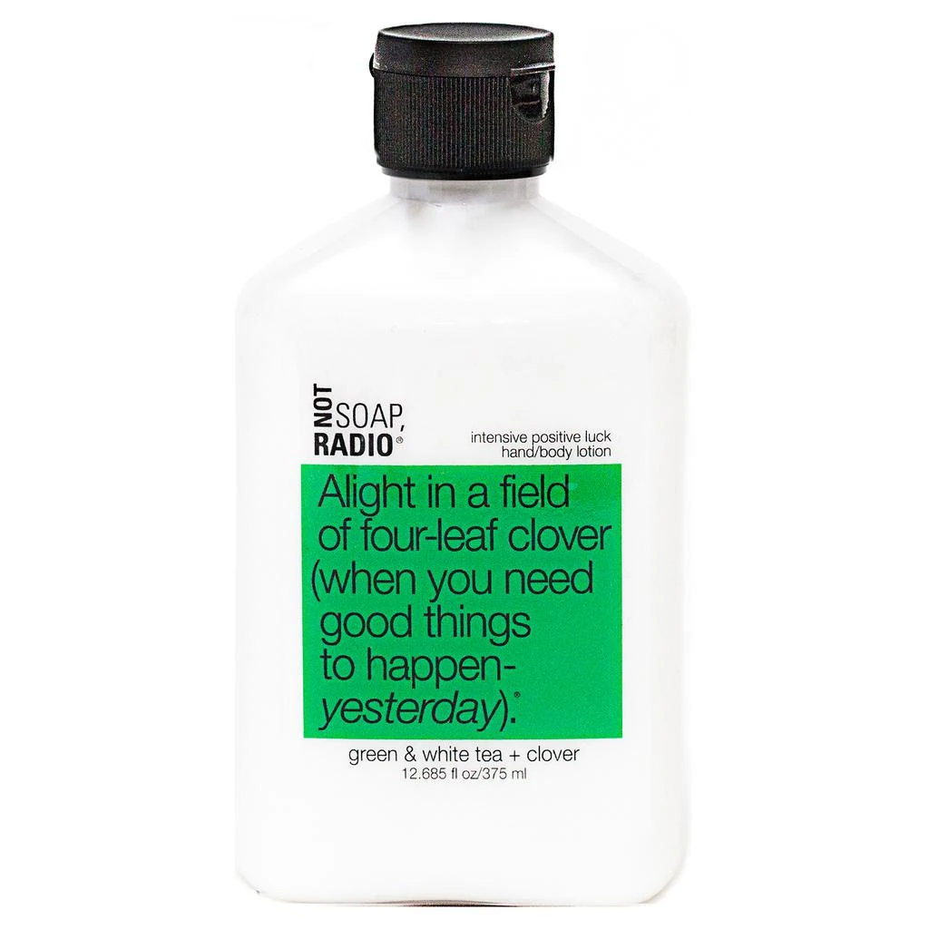 商品Not Soap Radio|Not Soap Radio Alight in a field of four-leaf clover (when you need good things to happen- yesterday) Hand/Body Lotion 375ml,价格¥178,第1张图片