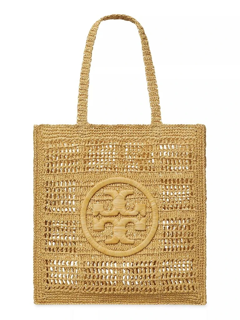 商品Tory Burch|Ella Raffia Crochet Floral Tote,价格¥2240,第1张图片