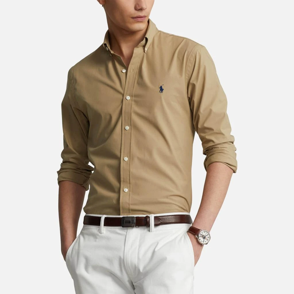 商品Ralph Lauren|Polo Ralph Lauren Men's 4D Stretch Poplin Shirt - Surrey Tan,价格¥775,第1张图片