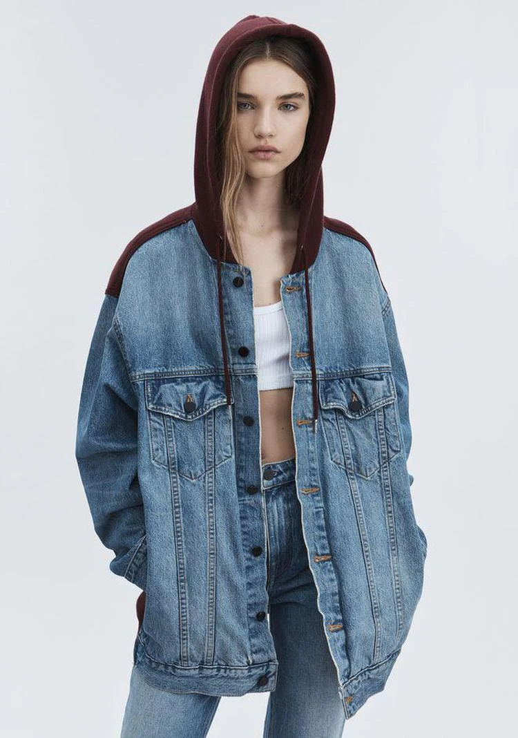 商品Alexander Wang|DAZE MIX OVERSIZED DENIM JACKET,价格¥1491,第3张图片详细描述