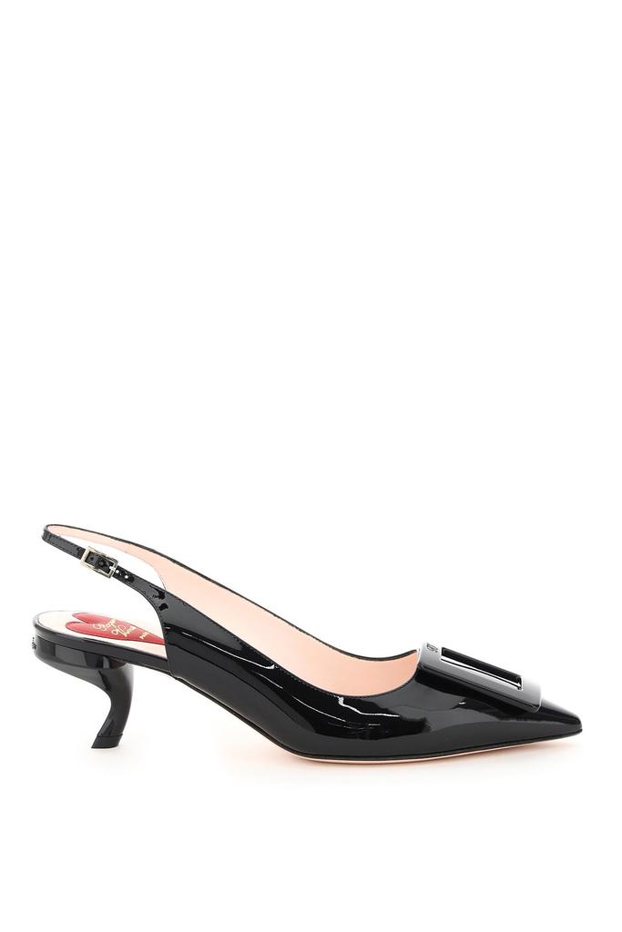 Roger Vivier Virgule Lacquered Buckle Slingback Pumps商品第1张图片规格展示