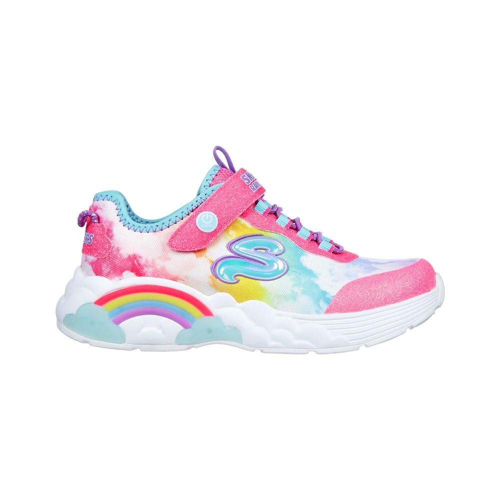 Little Girls S Lights - Rainbow Racer Light-Up Stay-Put Closure Casual Sneakers from Finish Line商品第2张图片规格展示