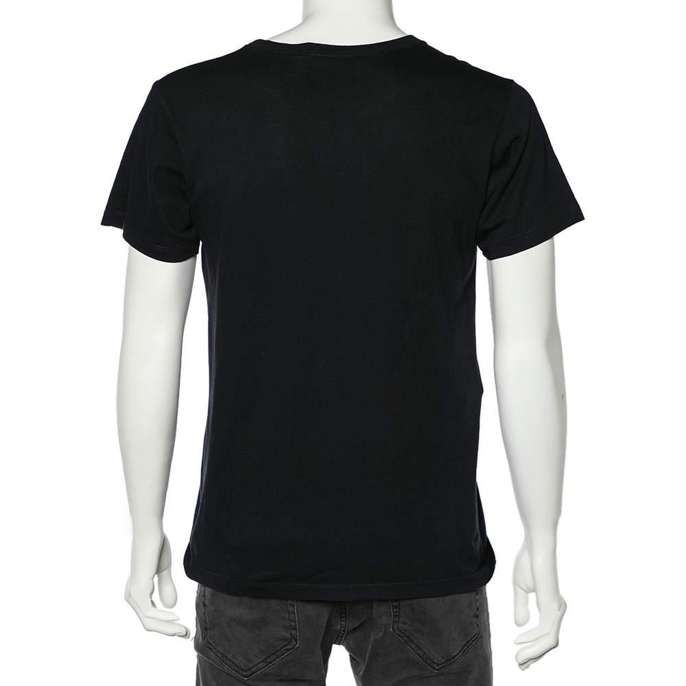 Gucci Black Shooting Stars Embellished Cotton T-Shirt S商品第3张图片规格展示