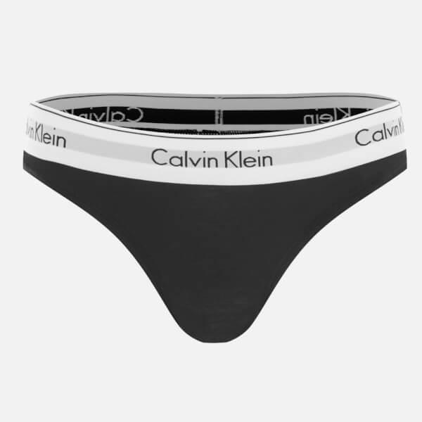 Calvin Klein Women's Modern Cotton Bikini Briefs - Black商品第1张图片规格展示
