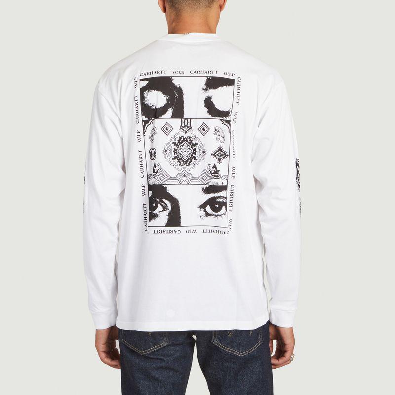 L/S Scope T-Shirt in organic cotton White Black Carhartt WIP商品第3张图片规格展示