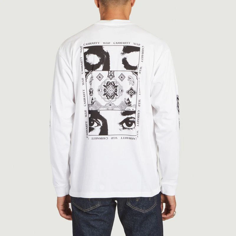 商品Carhartt|L/S Scope T-Shirt in organic cotton White Black Carhartt WIP,价格¥204,第3张图片详细描述