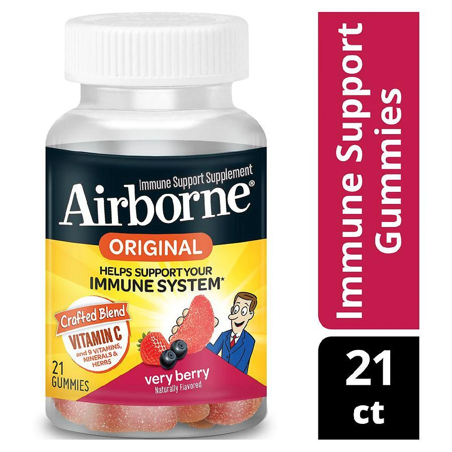 Immune Support Gummies with Vitamin C, E, Zinc, Echinacea and Ginger Very Berry 商品
