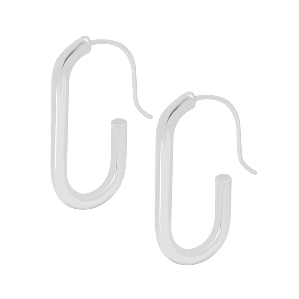 商品Essentials|Oblong Polished Earring in Silver Plated,价格¥149,第1张图片