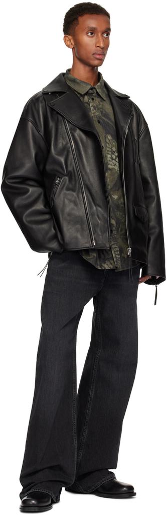épine leather jacket Cinq à Sept Evie Textured Snakeskin Faux Leather Jacket