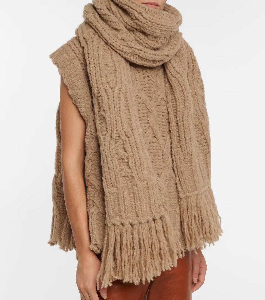 商品Acne Studios|Cable-knit wool-blend scarf,价格¥2209,第5张图片详细描述