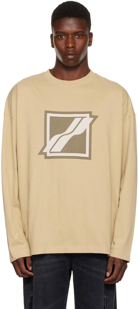 商品We11done|Beige Bonded Long Sleeve T-Shirt,价格¥1268,第1张图片