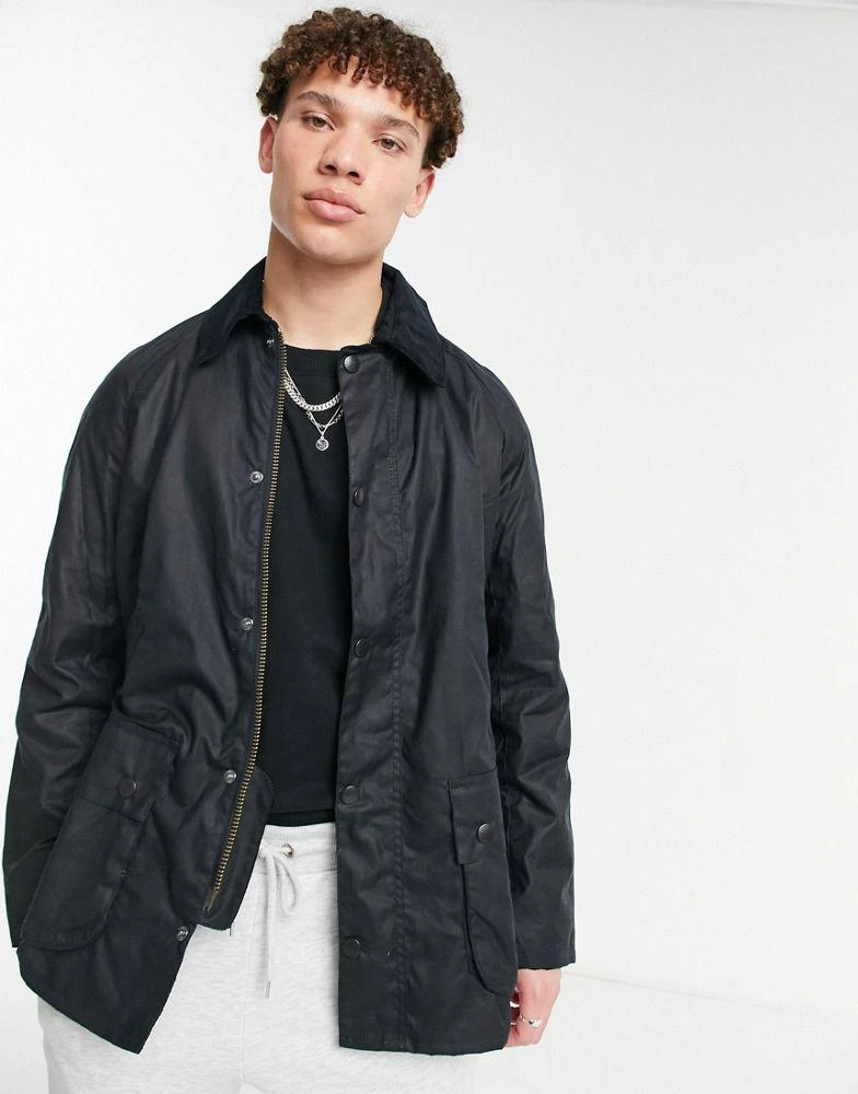 商品Barbour|Barbour Ashby wax jacket in navy,价格¥2222,第1张图片
