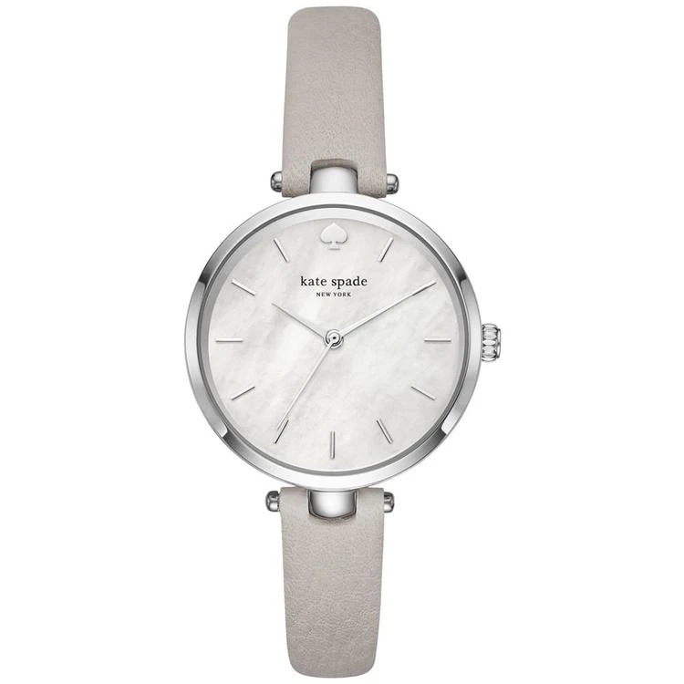 商品Kate Spade|Women's Holland Gray Leather Strap 34mm Watch & Bangle Bracelets Box Gift Set,价格¥1263,第2张图片详细描述