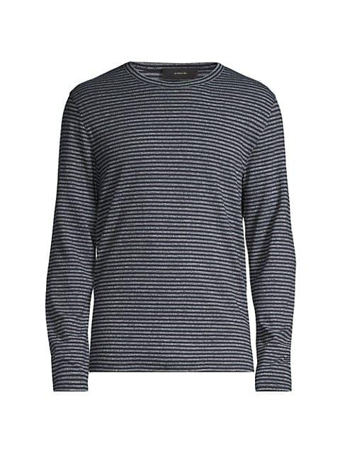 Mouline Stripe Crewneck Long-Sleeve T-Shirt商品第1张图片规格展示