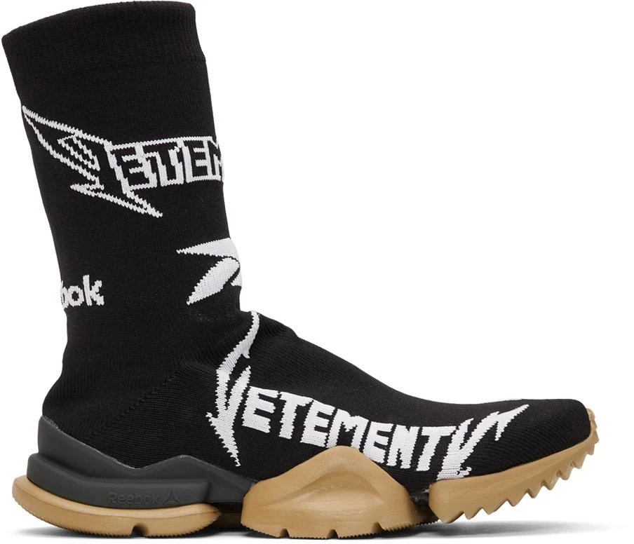 商品Vetements|Black Reebok Classics Edition Metal Sock Sneakers,价格¥1735,第1张图片