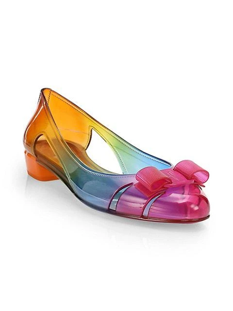 商品Salvatore Ferragamo|Vara Cut-Out Jelly Pumps,价格¥2457,第2张图片详细描述