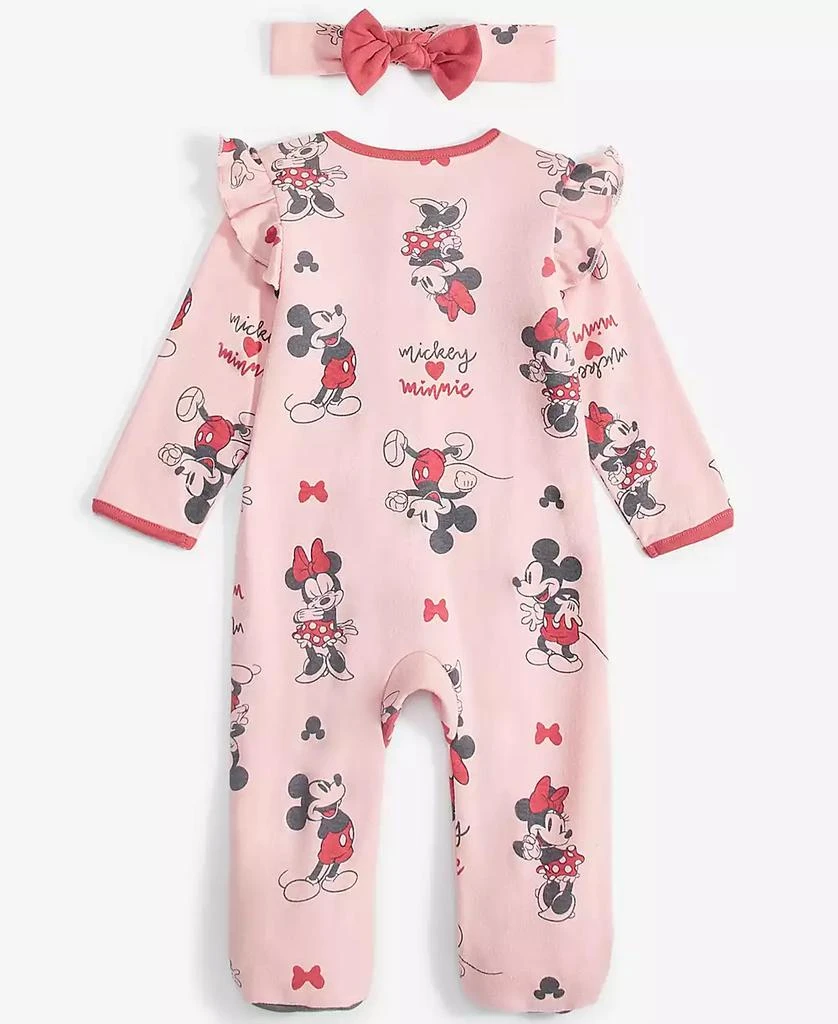 商品Disney|Baby Girls Minnie Mouse Printed Coverall & Headband,价格¥79,第4张图片详细描述