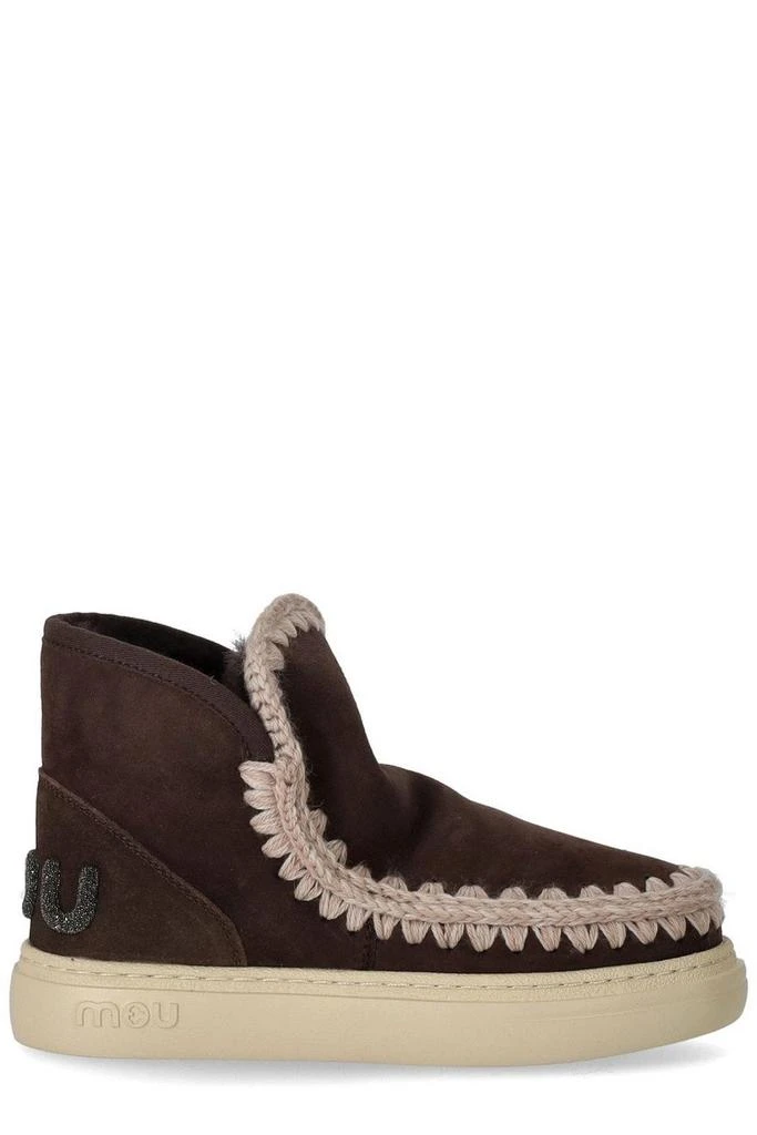 商品Mou|Mou Eskimo Whipstitch-Trim Round-Toe Ankle Boots,价格¥1614,第1张图片