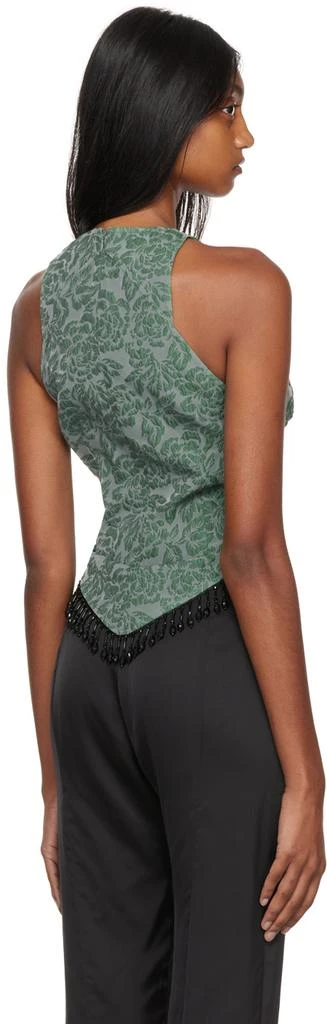 商品Ganni|Green Floral Jacquard Tank Top,价格¥617,第3张图片详细描述