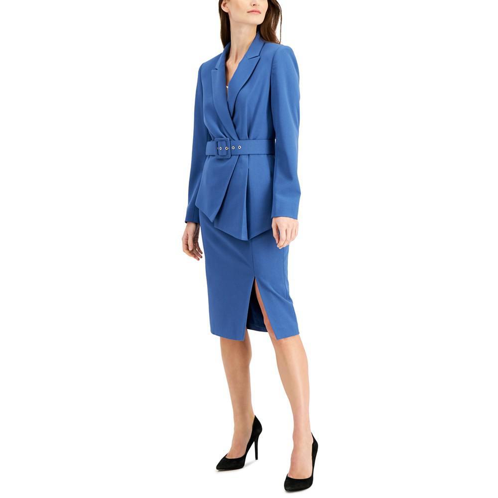 商品Tahari|Belted Wrap Skirt Suit,价格¥1690,第5张图片详细描述