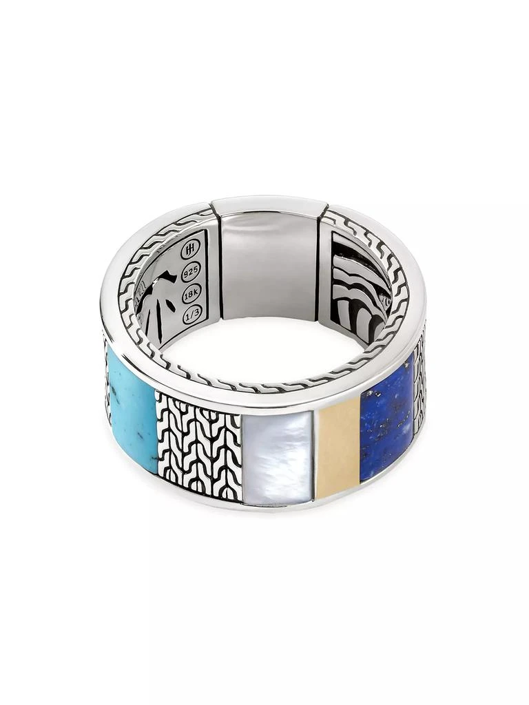 商品John Hardy|Thailand Carved Chain Inlay Band Ring,价格¥6557,第1张图片