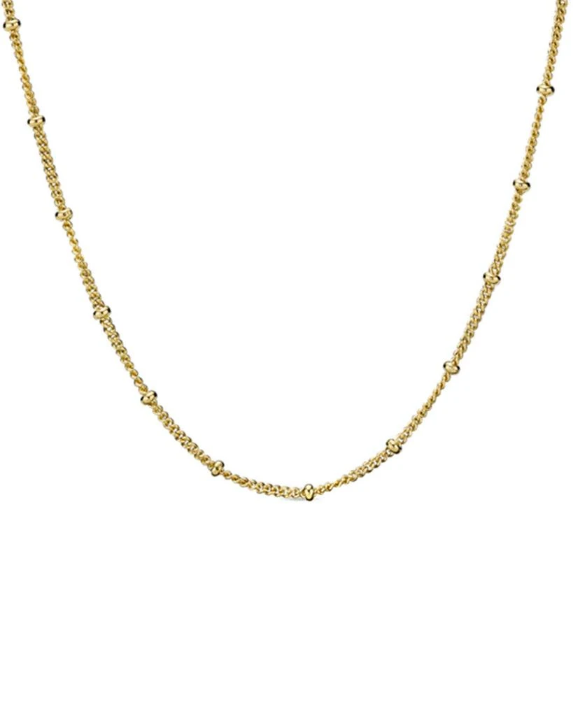 商品PANDORA|Pandora Shine 18K Over Silver Beaded Chain Necklace,价格¥866,第1张图片