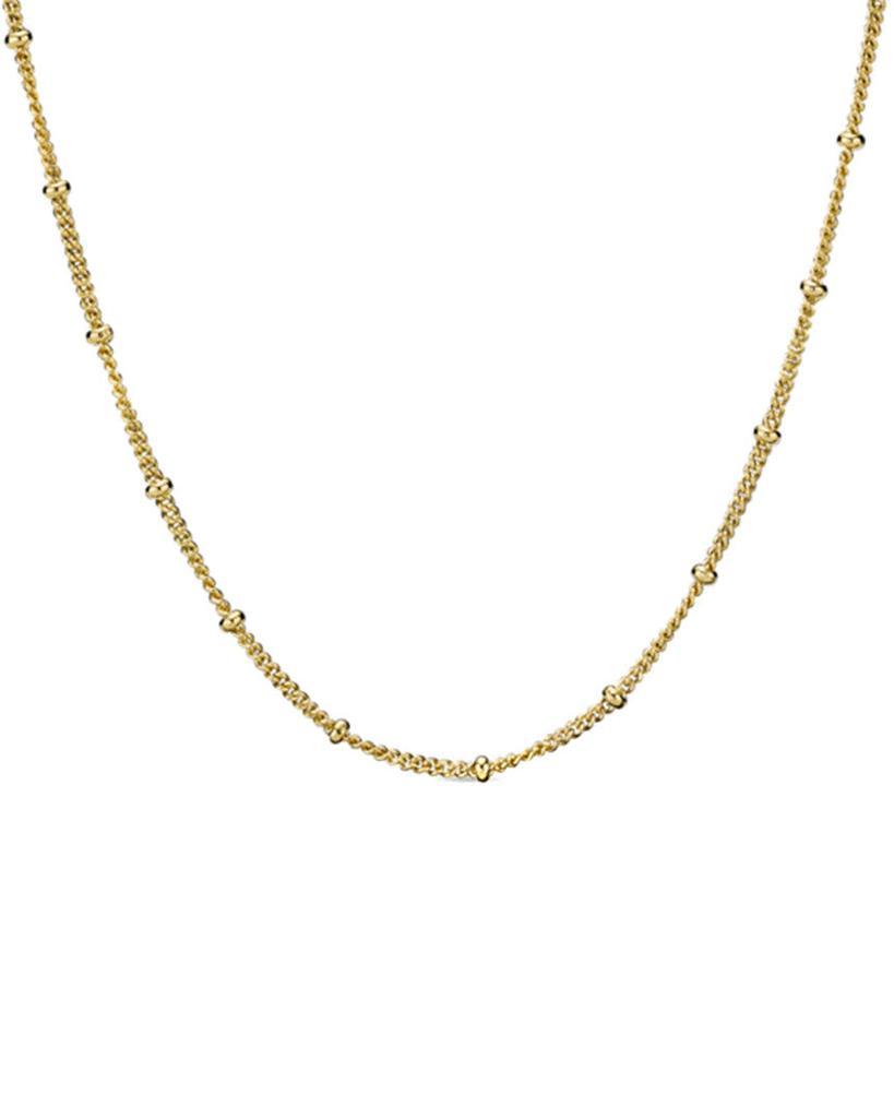 商品PANDORA|Pandora Shine 18K Over Silver Beaded Chain Necklace,价格¥748,第1张图片