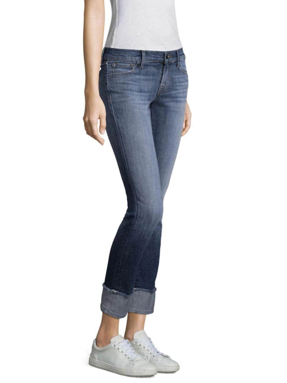 商品J Brand|Jasper Low-Rise Reverse Hipster Cuffed Ankle Jeans,价格¥635,第3张图片详细描述
