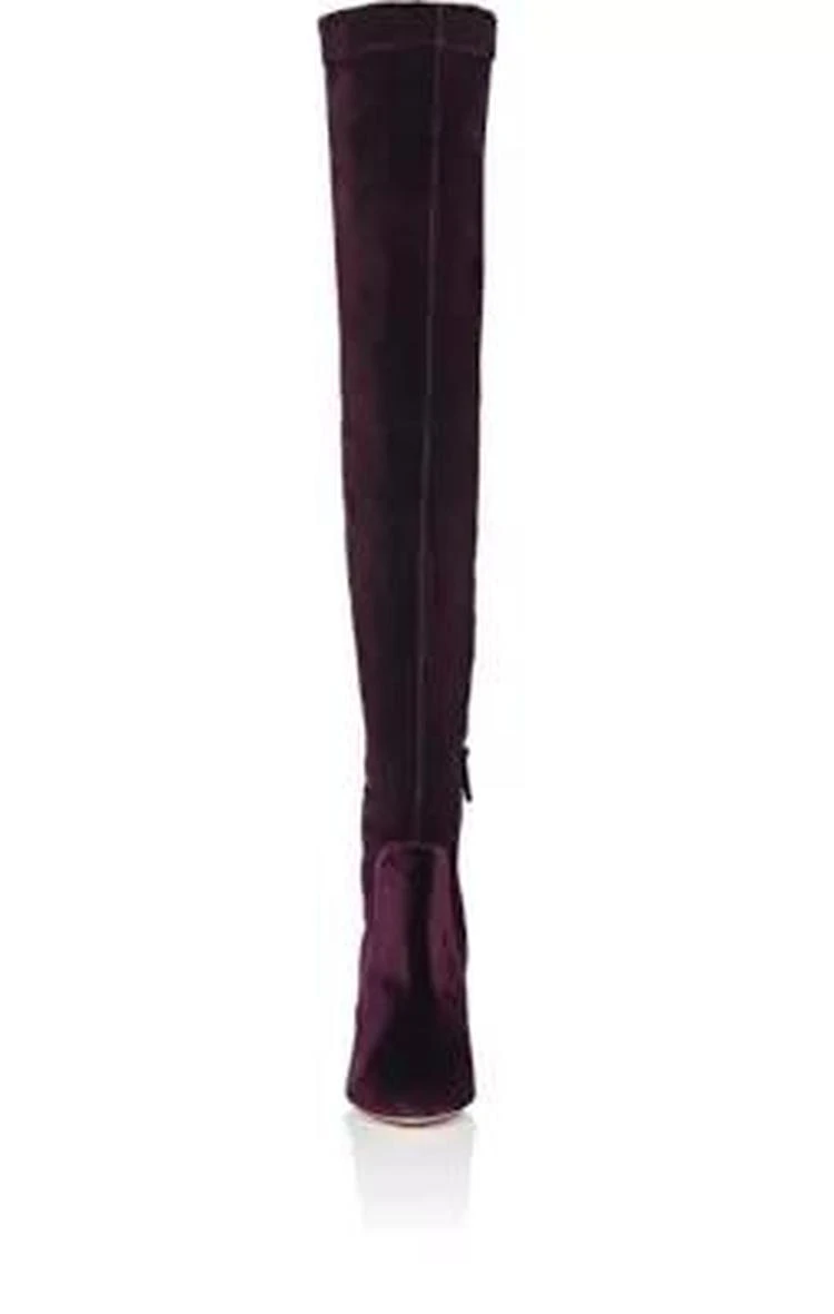 商品Aquazzura|So Me Velvet Over-The-Knee Boots,价格¥7403,第4张图片详细描述