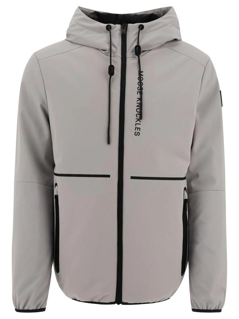 商品Moose Knuckles|Moose Knuckles Logo Printed Drawstring Windbreaker,价格¥1802,第1张图片