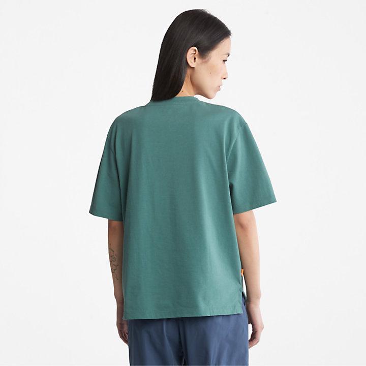 商品Timberland|TimberCHILL™ Pocket T-Shirt for Women in Teal,价格¥185,第4张图片详细描述