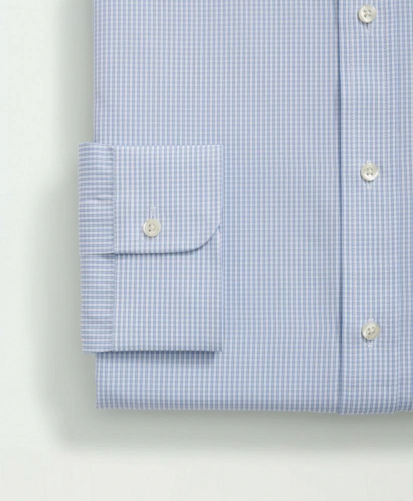 商品Brooks Brothers|Supima® Cotton Poplin Polo Button-Down Collar, Micro Checked Dress Shirt,价格¥910,第4张图片详细描述