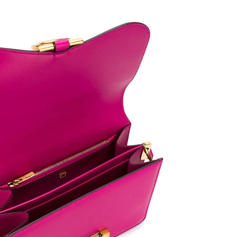 Salvatore Ferragamo 菲拉格慕 女士樱桃红色牛皮单肩斜挎包 21-H321-0718475 商品
