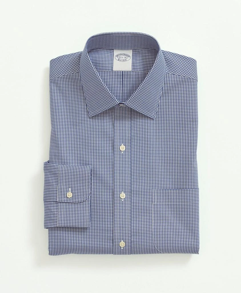 商品Brooks Brothers|Stretch Supima® Cotton Non-Iron Pinpoint Oxford Ainsley Collar, Gingham Dress Shirt,价格¥976,第3张图片详细描述