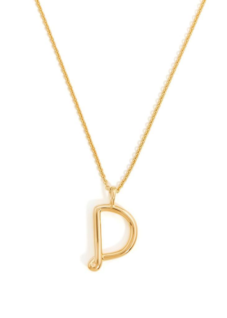 商品Missoma|D initial 18kt gold-plated necklace,价格¥1116,第4张图片详细描述