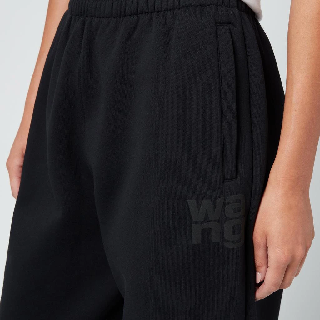 商品Alexander Wang|Alexanderwang.T Women's Foundation Terry Classic Sweatpants with Puff Pants Logo - Black,价格¥1597,第4张图片详细描述