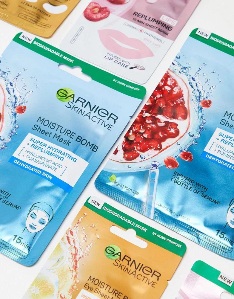 商品Garnier|Garnier SkinActive Sheet Masks Ultimate Face Collection (save 33%),价格¥174,第4张图片详细描述