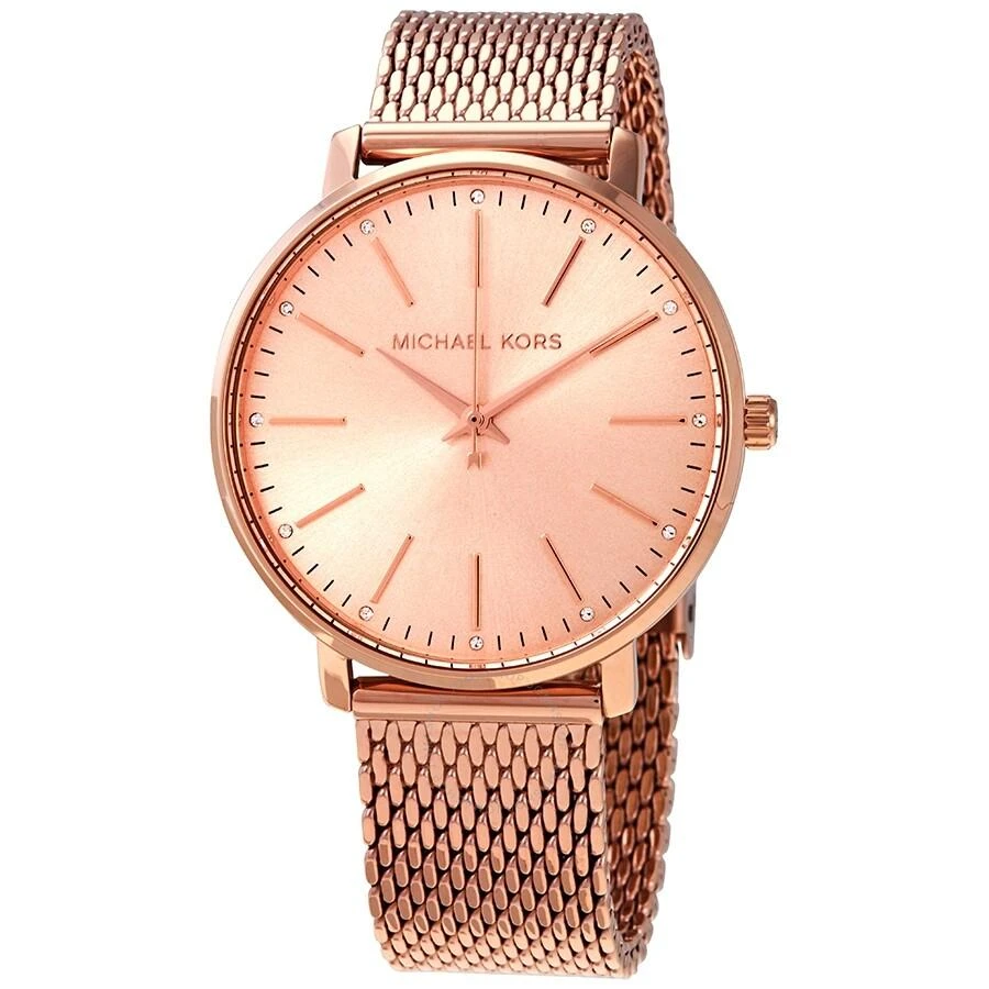 商品Michael Kors|Pyper Quartz Crystal Rose Gold Dial Ladies Watch MK4340,价格¥775,第1张图片