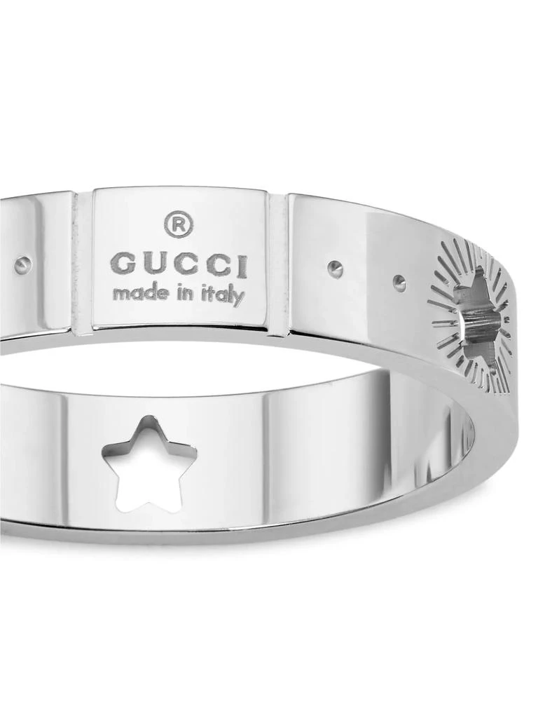 商品Gucci|Icon 18K White Gold Star Detail Ring,价格¥8579,第3张图片详细描述